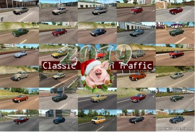 Мод "Classic cars traffic pack v2.3" для Euro Truck Simulator 2