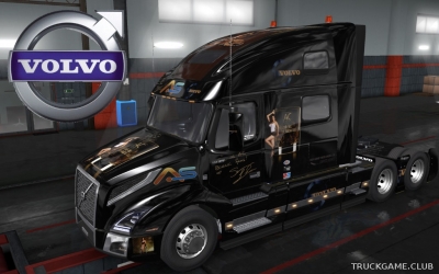 Мод "Volvo VNL 2018 AC Black Skin" для Euro Truck Simulator 2