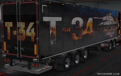 Мод "Ownership Trailer T-34 Skin" для Euro Truck Simulator 2