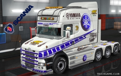Мод "Scania T Longline Yamaha Skin" для Euro Truck Simulator 2