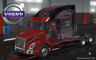 Мод "Volvo VNL 2018 Racing Skin" для Euro Truck Simulator 2