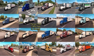 Мод "Painted truck traffic pack by Jazzycat v1.7" для American Truck Simulator