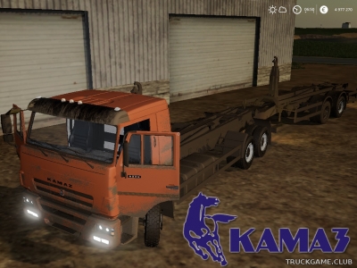 Мод "КамАЗ-658667 и T83090" для Farming Simulator 2019