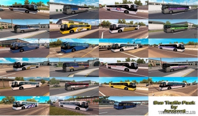 Мод "Bus traffic pack by Jazzycat v1.3.1" для American Truck Simulator