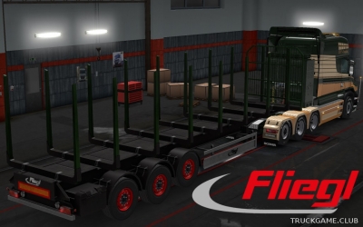 Мод "Owned Fliegl Log Trailer" для Euro Truck Simulator 2