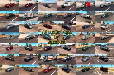 Мод "Ai traffic pack by Jazzycat v6.5.1" для American Truck Simulator