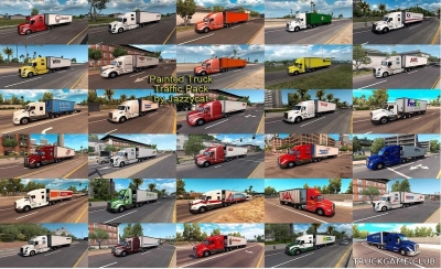 Мод "Painted truck traffic pack by Jazzycat v2.0.1" для American Truck Simulator