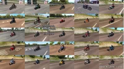 Мод "Motorcycle traffic pack by Jazzycat v3.1" для Euro Truck Simulator 2