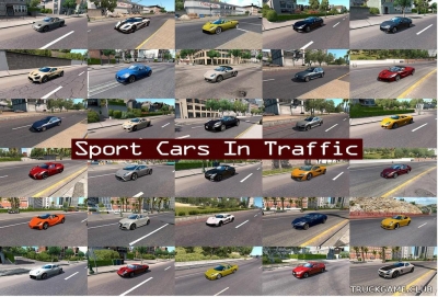 Мод "Sport Cars Traffic Pack v4.1" для American Truck Simulator