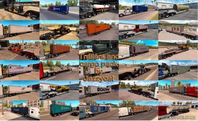 Мод "Trailers and cargo pack by Jazzycat v2.6" для American Truck Simulator