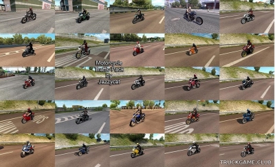 Мод "Motorcycle traffic pack by Jazzycat v3.3" для Euro Truck Simulator 2