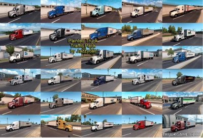 Мод "Painted truck traffic pack by Jazzycat v2.0.2" для American Truck Simulator