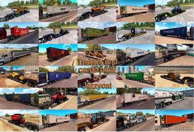 Мод "Trailers and cargo pack by Jazzycat v2.3.2" для American Truck Simulator
