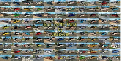 Мод "Bus traffic pack by Jazzycat v7.4" для Euro Truck Simulator 2