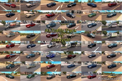 Мод "Ai traffic pack by Jazzycat v6.9" для American Truck Simulator
