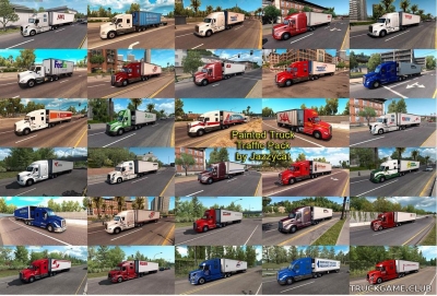 Мод "Painted truck traffic pack by Jazzycat v2.6" для American Truck Simulator