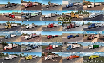 Мод "Painted truck traffic pack by Jazzycat v2.9" для American Truck Simulator