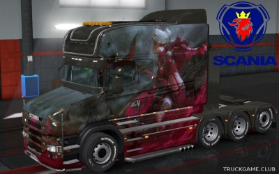 Мод "Scania T Longline Magichka Skin" для Euro Truck Simulator 2