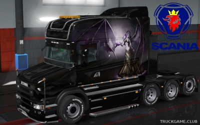 Мод "Scania T Longline Demonesa Skin" для Euro Truck Simulator 2