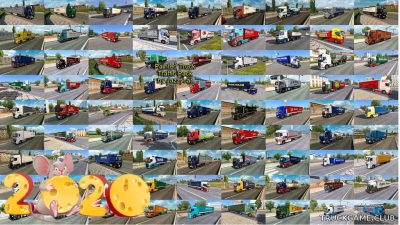 Мод "Painted truck traffic pack by Jazzycat v9.4" для Euro Truck Simulator 2