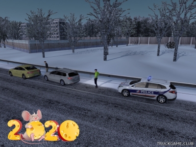 Мод "Frosty Winter Weather Mod v7.3" для Euro Truck Simulator 2