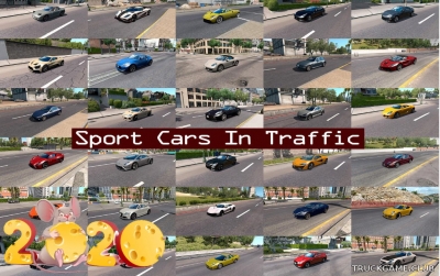 Мод "Sport Cars Traffic Pack v5.3" для American Truck Simulator