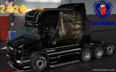 Мод "Scania T Longline Skelet Mag Skin" для Euro Truck Simulator 2