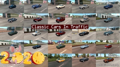 Мод "Classic cars traffic pack v4.1" для Euro Truck Simulator 2
