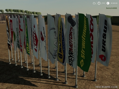 Мод "Placeable Multibrand Flags" для Farming Simulator 2019