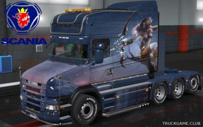 Мод "Scania T Longline Luchnitsa Skin" для Euro Truck Simulator 2