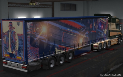 Мод "Owned Trailer GTA V Abstract Skin" для Euro Truck Simulator 2