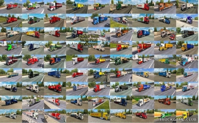 Мод "Painted truck traffic pack by Jazzycat v9.7" для Euro Truck Simulator 2