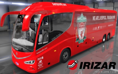 Мод "Irizar i8 Liverpool FC Skin" для American Truck Simulator