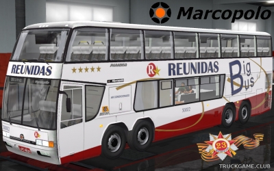Мод "Marcopolo Paradiso GV 1800 DD v2.0" для Euro Truck Simulator 2