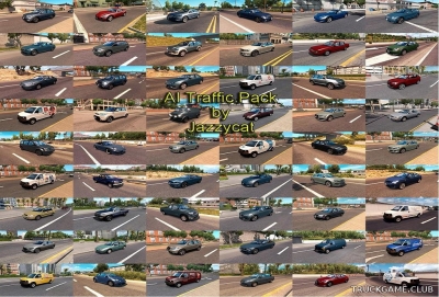 Мод "Ai traffic pack by Jazzycat v8.6" для American Truck Simulator