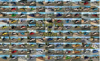 Мод "Bus traffic pack by Jazzycat v9.2" для Euro Truck Simulator 2