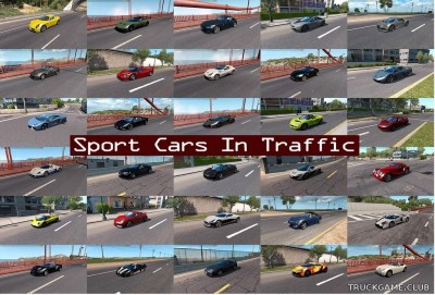 Мод "Sport Cars Traffic Pack by TrafficManiac v6.0" для American Truck Simulator