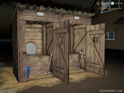 Мод "Placeable Wooden Toilet" для Farming Simulator 2019