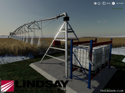 Мод "Placeable Pivot Lindsay Zimmatic 124m" для Farming Simulator 2019
