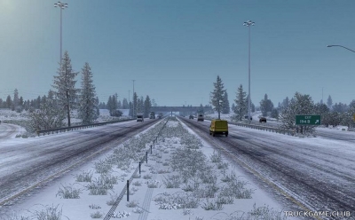Мод "Frosty Winter Weather Mod v2.8" для American Truck Simulator