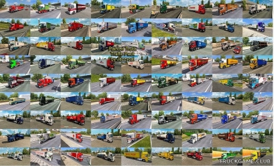 Мод "Painted truck traffic pack by Jazzycat v10.3" для Euro Truck Simulator 2