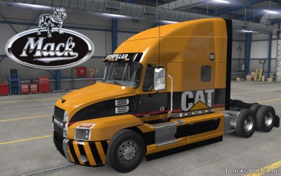 Мод "Mack Anthem CAT Skin" для American Truck Simulator