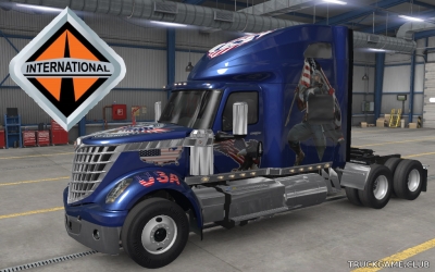 Мод "International Lonestar USA Captain America Skin" для American Truck Simulator