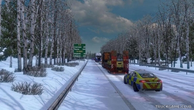 Мод "Frosty Winter Weather Mod v7.4" для Euro Truck Simulator 2