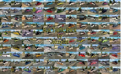 Мод "Bus traffic pack by Jazzycat v9.6" для Euro Truck Simulator 2
