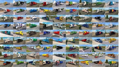 Мод "Painted truck traffic pack by Jazzycat v10.9" для Euro Truck Simulator 2