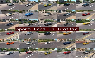 Мод "Sport Cars Traffic Pack by TrafficManiac v6.9" для American Truck Simulator