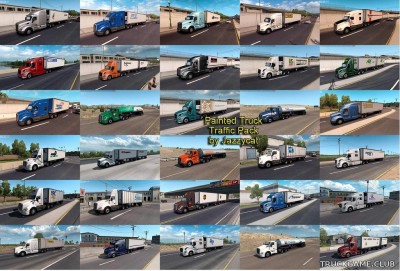 Мод "Painted truck traffic pack by Jazzycat v4.1" для American Truck Simulator