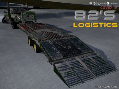 Мод "82s Logistics 20Ft Utility Gooseneck Trailer" для Farming Simulator 2019