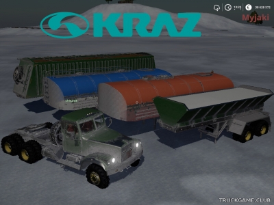 Мод "КрАЗ-258 с полуприцепами v2.0" для Farming Simulator 2019